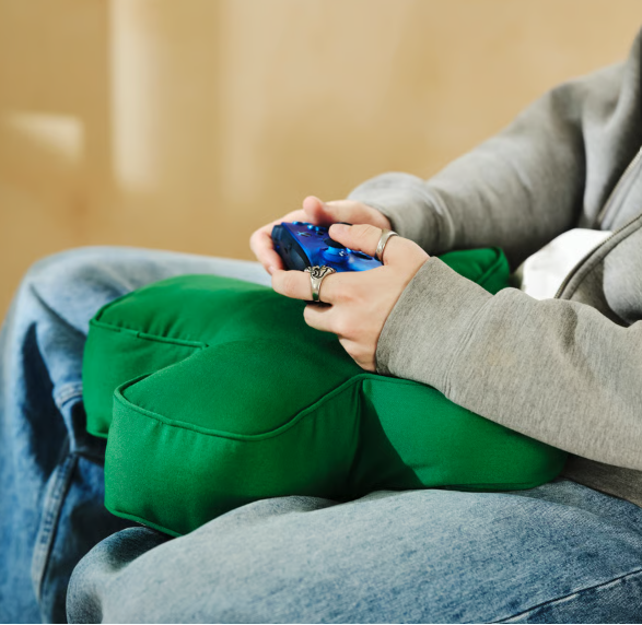 YXSTABY Gaming D-Pad Cushion, green, 40x40 cm