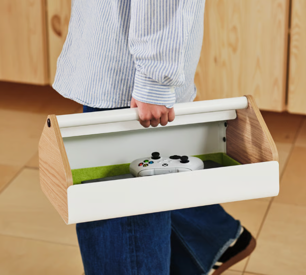 YXSTABY Gaming laptop support with storage, white, 43x27x18 cm